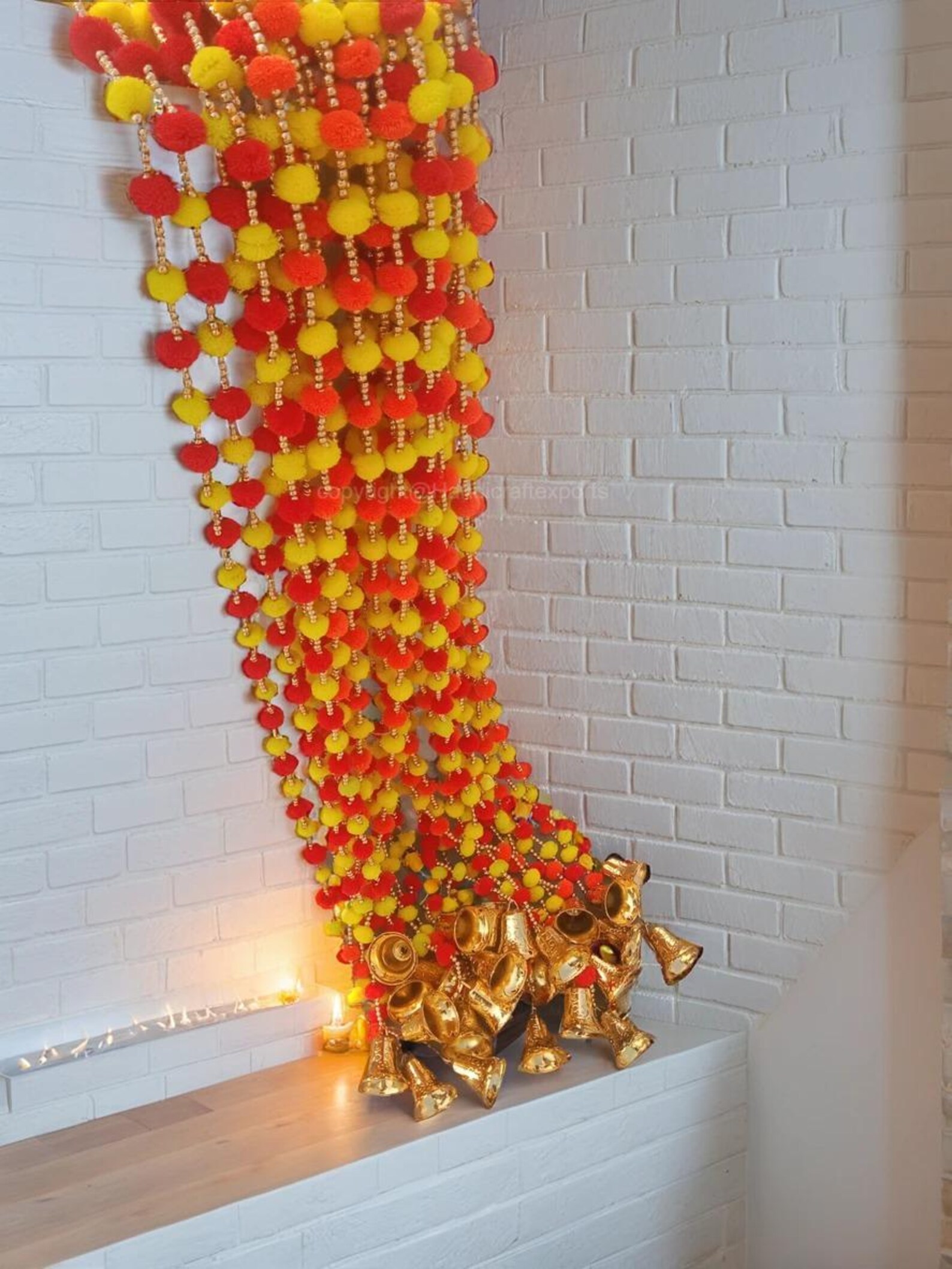 Indian Wedding & Party Backdrop String, Christmas Bell String Wholesale ...