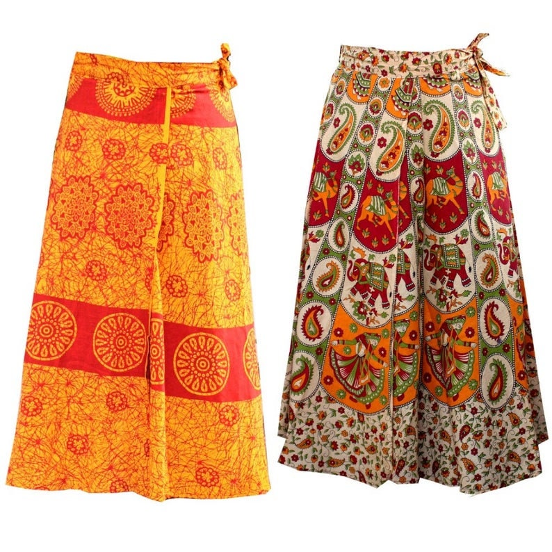 5 Pc Lot Wrap Skirt Colorful Long Skirt Women Gypsy Skirt Festival Flamenco Skirt Bohemian Skirt Indian Long Skirt Bohemian skirt Bohemian