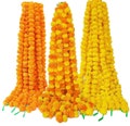 100 Pc SALE ON Indian Mix Color Artificial Decorative Deewali Marigold Flower Garland Strings for Christmas Wedding Party Decoration Diwali product logo