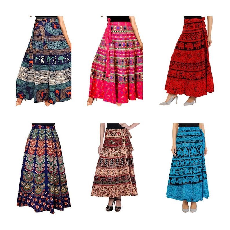 Wholesale Lot Indian Women Long Skirts Cotton Bohemian Flamen - Etsy