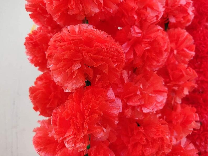 200 Marigold Artificial Marigold Flower Decoration Garlands Etsy