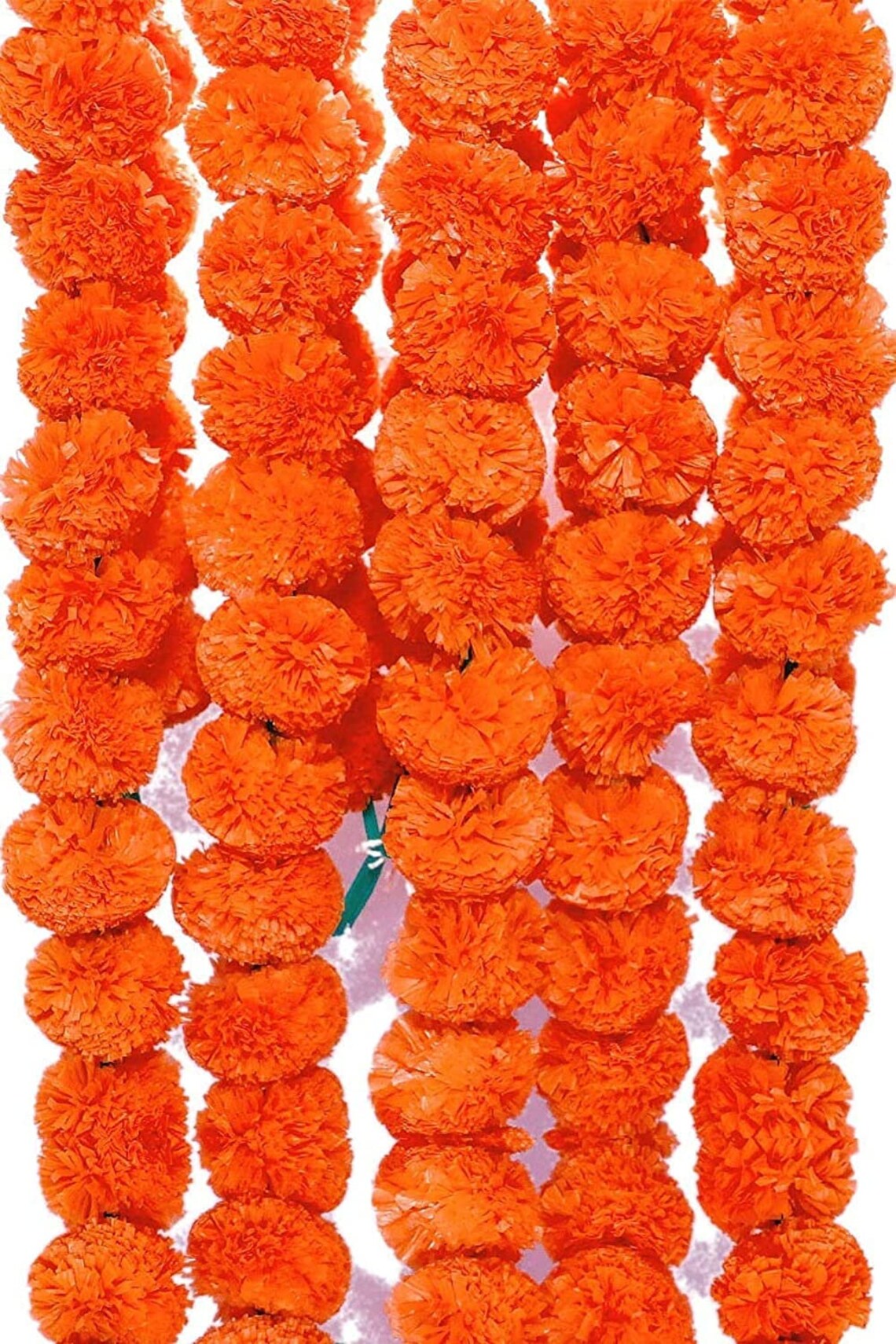 Mango String 100 Pc Marigold Flower Garland Strings for Christmas Indian Mango Color ...