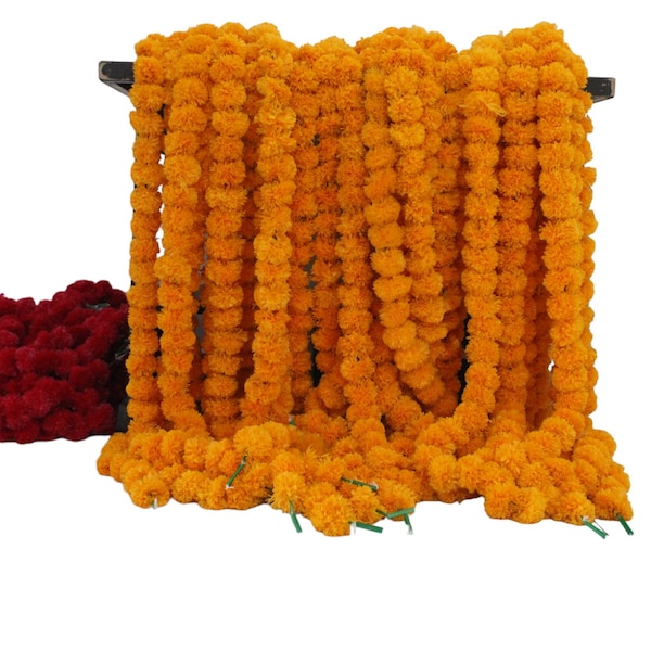 70 pc indian marigold hangings for home decor Hangings for Puja Decor, Temple Decor, Indian Wedding Party Backdrop, New Home Gift