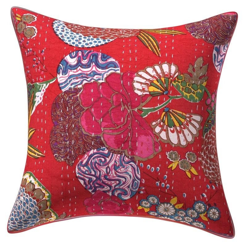 Decorative Cushion Cover Decorative Pillows Kantha Throw | Etsy