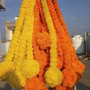 100 dekorationer grossist konstgjord ringblomma blomma dekor girlander vinrankor bröllop indisk evenemang dekoration konstgjorda blommor strängar mehndi