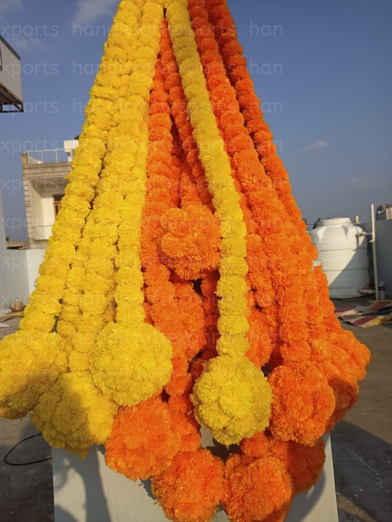 100 Decorations Wholesale Artificial Marigold Flower Decor Etsy