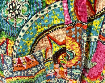Reversible Kantha Jacket | Indian Boho Coat JACKET