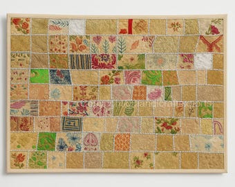 Rajasthan Embroidered Wall Tapestry – Unique Vintage Fabric Art