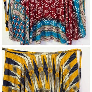 10 PC Lot Indian Silk Long Skirts Wrap Bohemian Skirt Gypsy Hippie Boho Double Layer Skirt Up cycled Flamenco Wrap Blanket Skirt Long saree