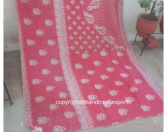 Indian Vintage Kantha Quilt, Sari Coverlet, Sundance Kantha Throw Recycle Fabric