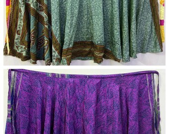 Wrap Skirt Indian Silk Saree Bohemian Magic Women Dress Wholesale Pack