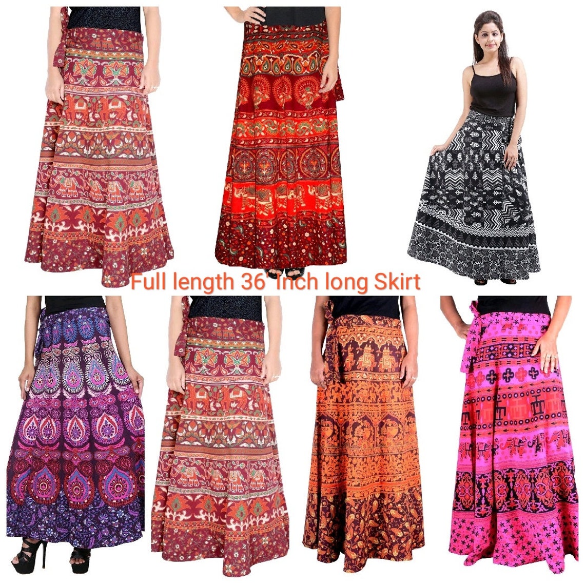 Indian Skirts Wrap Skirt Mandala Skirt Ethnic Skirt Bohemian | Etsy