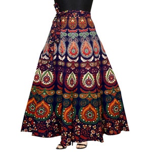 Wrap Maxi Mandala Reversible Skirt Cotton Long Skirt Boho Maxi - Etsy