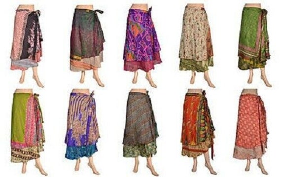 30 PC Lot Indian Vintage 36 Inch Long Wrap Skirt Flamenco | Etsy