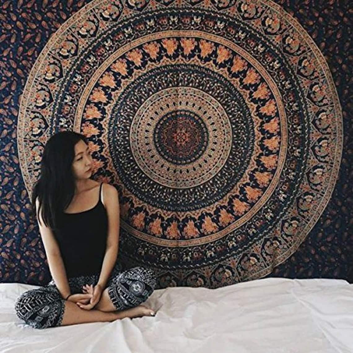 Indian Vintage handmade Wall Tapestry Hanging Tapestry Home  Etsy