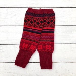 Crimson Red Leg Warmers • Knitted Chunky Boot Cuffs • Boho Style Leg Warmers