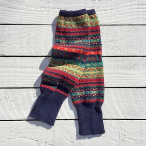 Winter Berries Leg Warmers • Knitted Chunky Boot Cuffs • Blue Leg Warmers