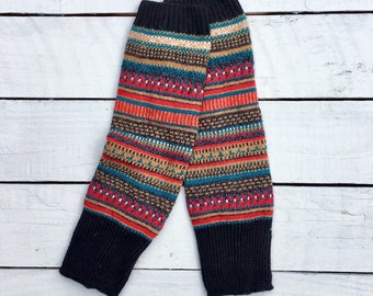 Gypsy Black Leg Warmers • Knitted Chunky Boot Cuffs • Boho Style Leg Warmers