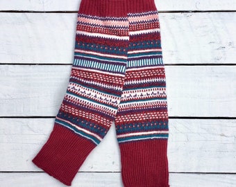 Winter Cherry Leg Warmers • Knitted Chunky Boot Cuffs • Boho Style Leg Warmers