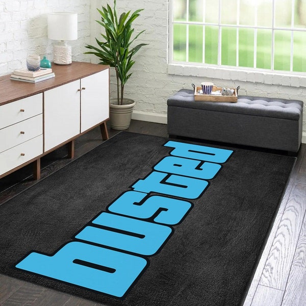 Busted Rug, Area Rug Gift for Gamers, Wasted, Game Room Decor, Man Cave Rug, Geek Nerd Gift, Housewarming Gift for Him, Funny Rug AR326
