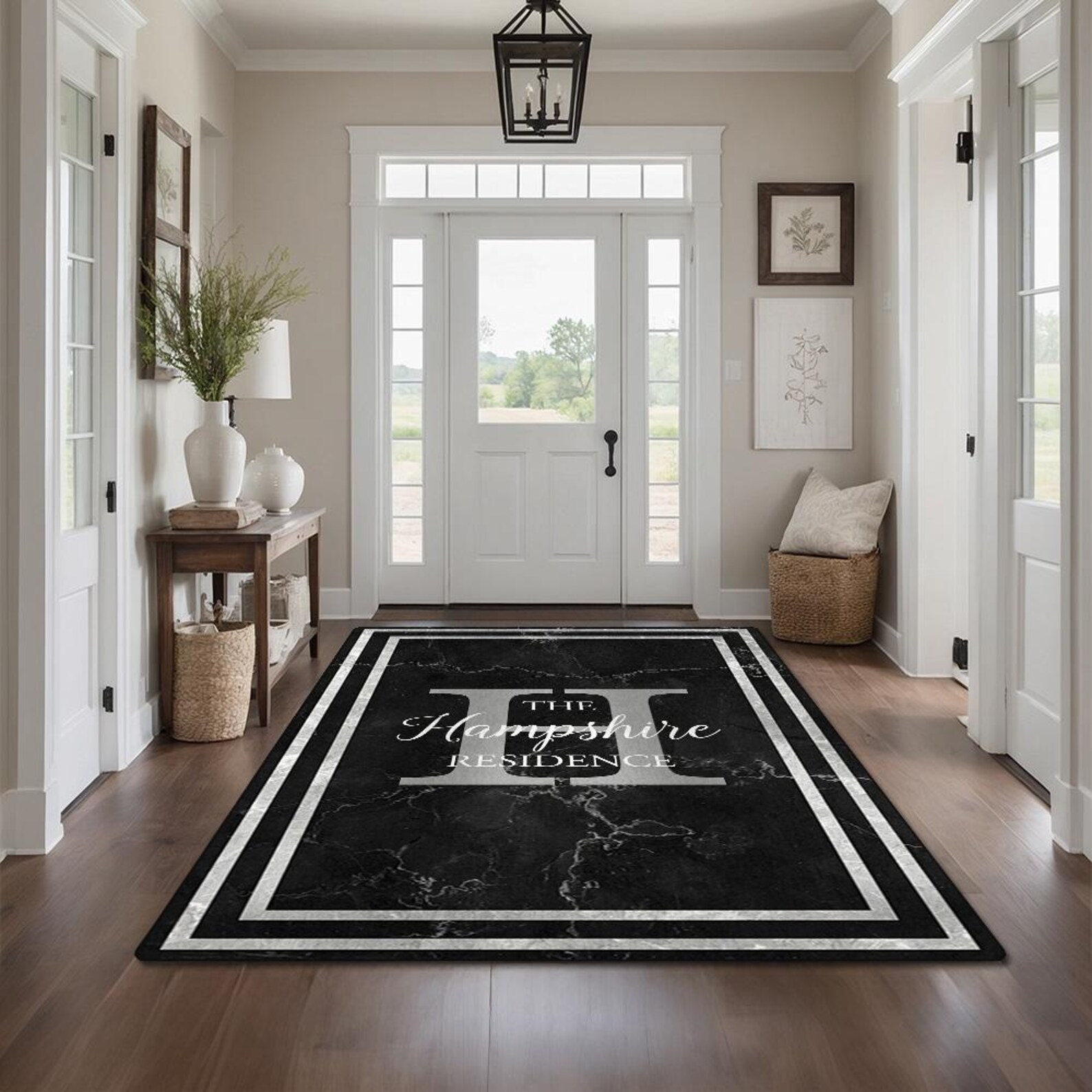 Family Name Entry Rug Personalized Entryway Rug Entrance Rug Inside ...