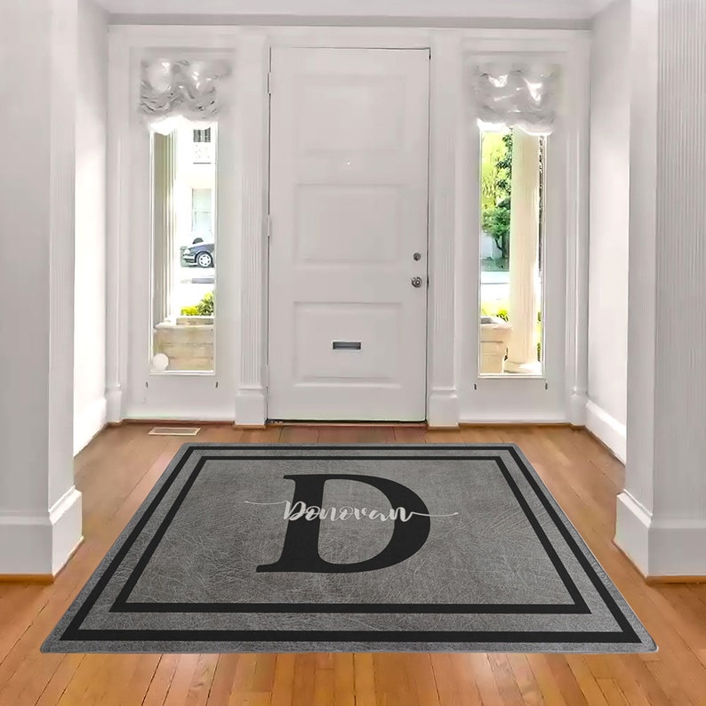 Family Name Entry Rug Personalized Entryway Rug Entrance Rug Etsy