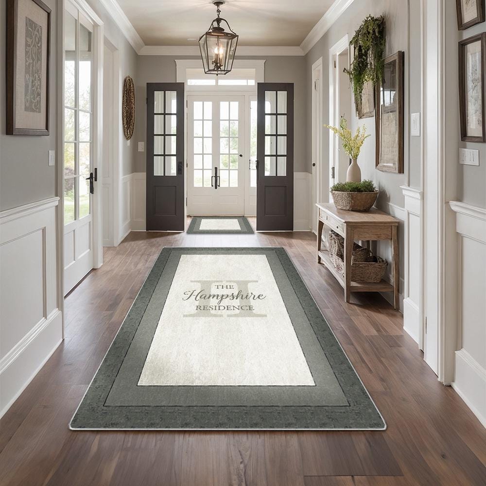 Family Name Entry Rug Personalized Entryway Rug Entrance Rug Inside ...
