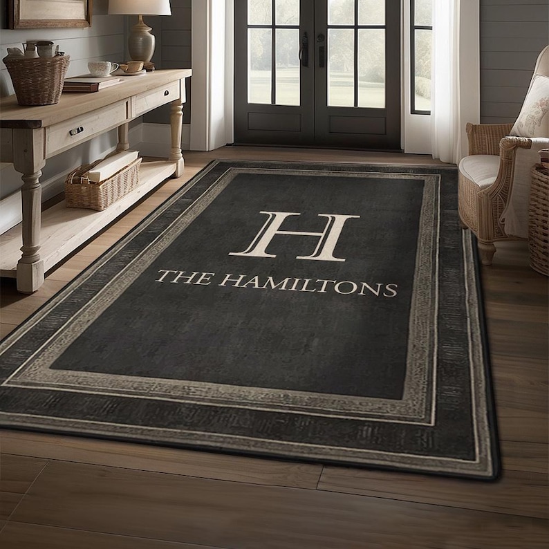 Family Name Entryway Rug Personalized Entry Rug for Inside House Indoor ...