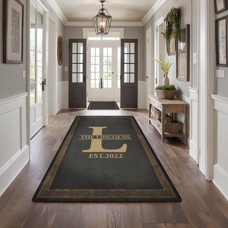 Family Name Entryway Rug Personalized Entry Rug for Inside House Indoor ...