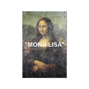 mona lisa off white painting