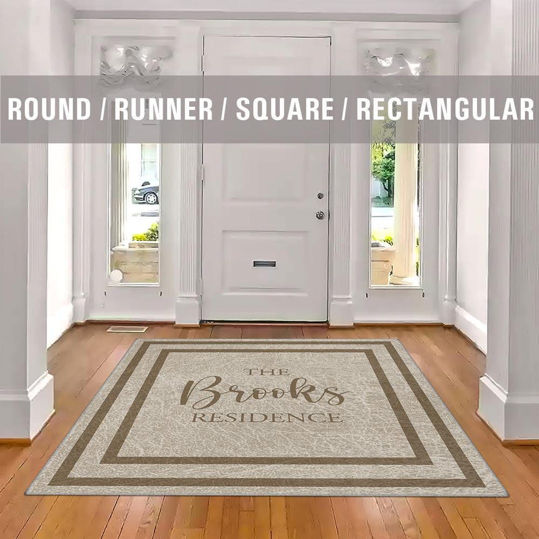 Family Name Entry Rug Personalized Entryway Rug Entrance Rug for Inside ...