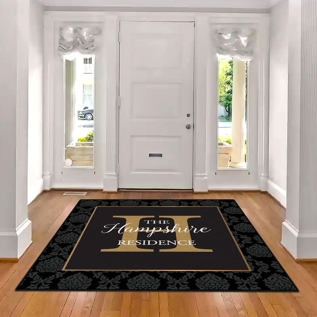 Family Name Entry Rug Personalized Entryway Rug Entrance Rug - Etsy UK