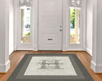 Family Name Entry Rug Personalized Entryway Rug Entrance Rug for Inside ...
