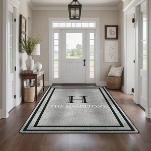 Family Name Entry Rug Personalized Entryway Rug Entrance Rug Inside ...