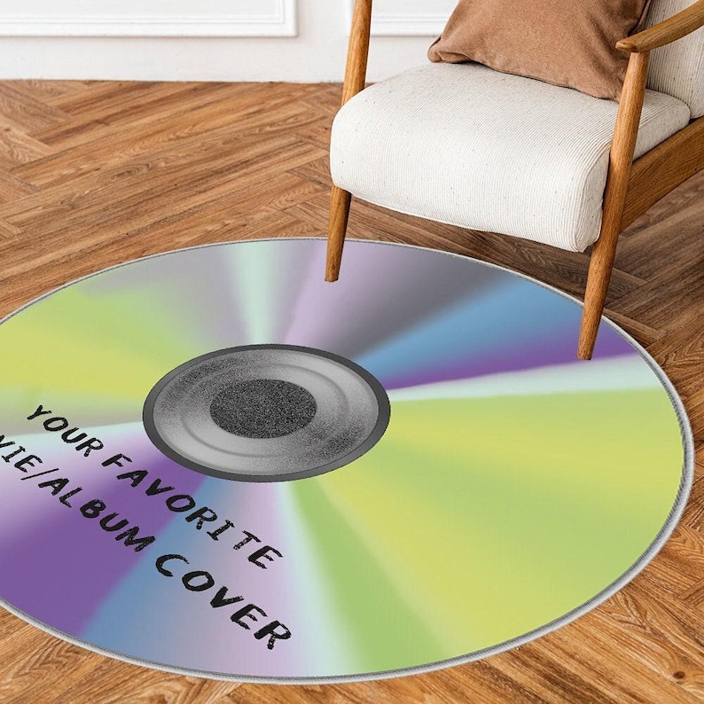 Ihr Lieblingsfilm CD Album Teppich Lustiger Wohnzimmer Teppich Musik Dekor Weicher rutschfester maschinenwaschbarer Teppich AR322 Bild 1