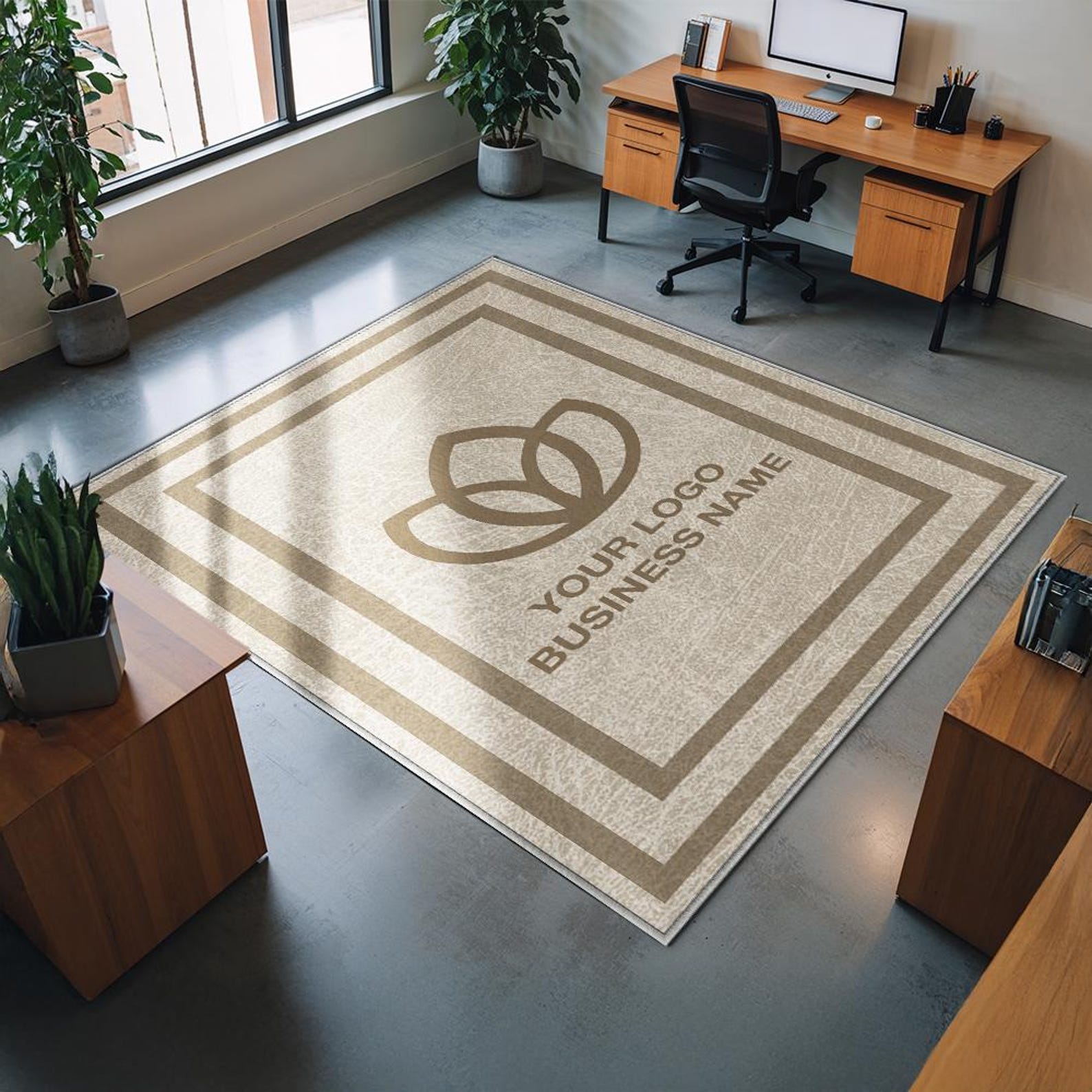 Logo Rug Custom Business Indoor Rug Your Design Entryway Entry Entrance ...
