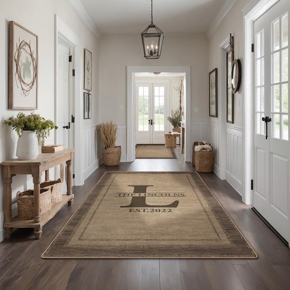 Family Name Entryway Rug Personalized Entry Rug for Inside House Indoor ...