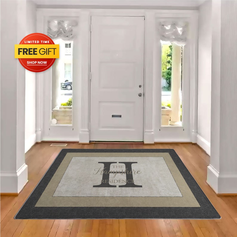 Family Name Entry Rug Personalized Entryway Rug Entrance Rug Etsy