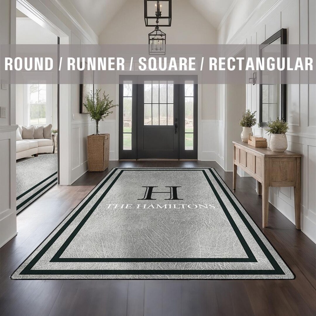 Family Name Entry Rug Personalized Entryway Rug Entrance Rug Inside ...