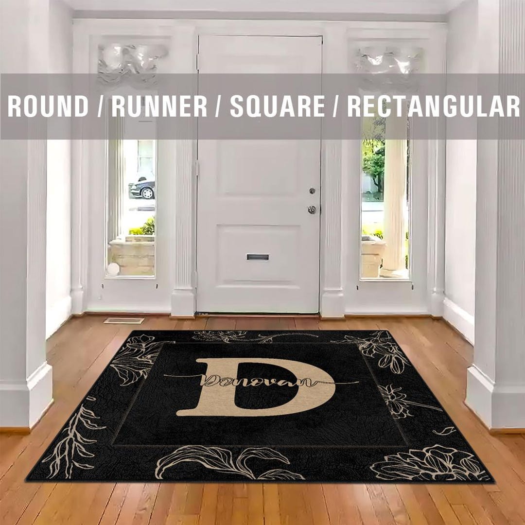 Family Name Entry Rug Personalized Entryway Rug Entrance Rug for Inside ...
