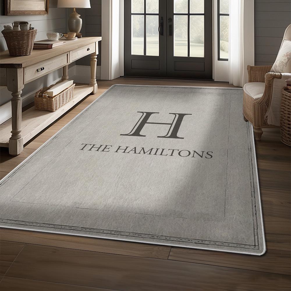 Family Name Entryway Rug Personalized Entry Rug for Inside House Indoor ...
