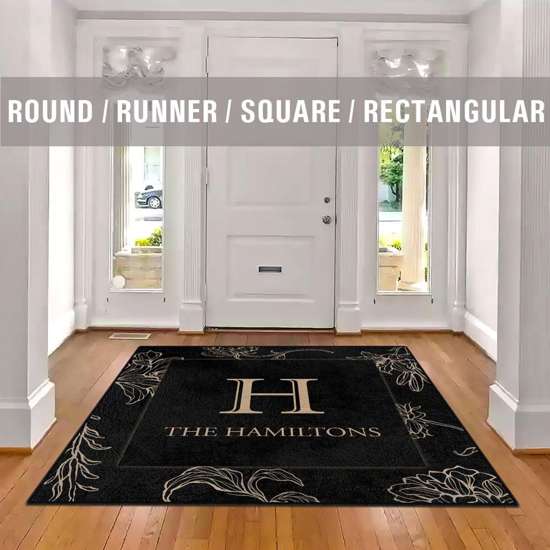 Family Name Entry Rug Personalized Entryway Rug Entrance Rug for Inside ...