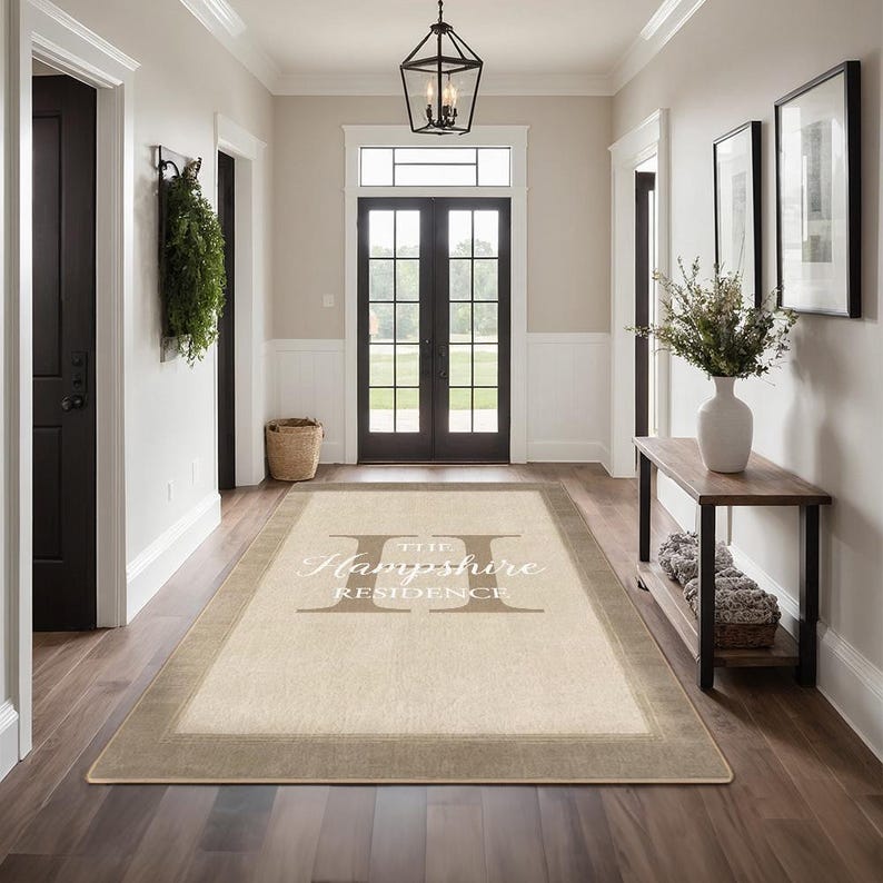 Family Name Entryway Rug Personalized Entry Rug for Inside House Indoor ...