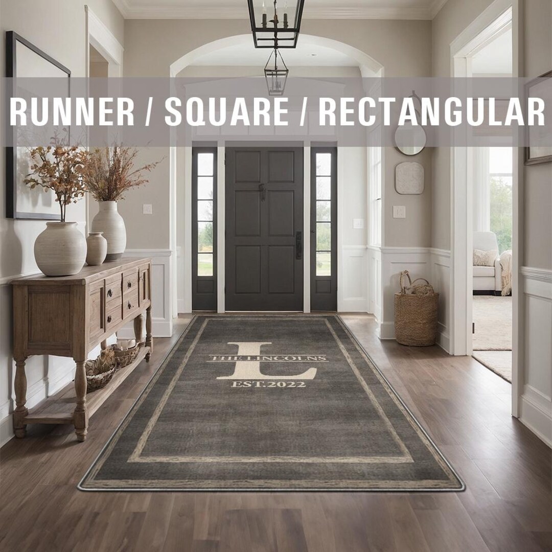 Family Name Entryway Rug Personalized Entry Rug for Inside House Indoor ...