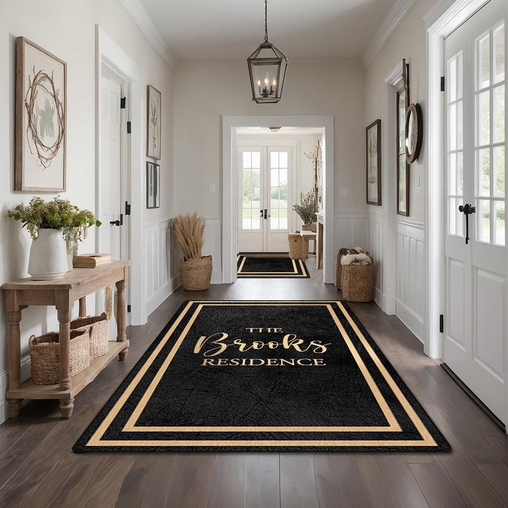 Family Name Entry Rug Personalized Entryway Rug Entrance Rug for Inside ...