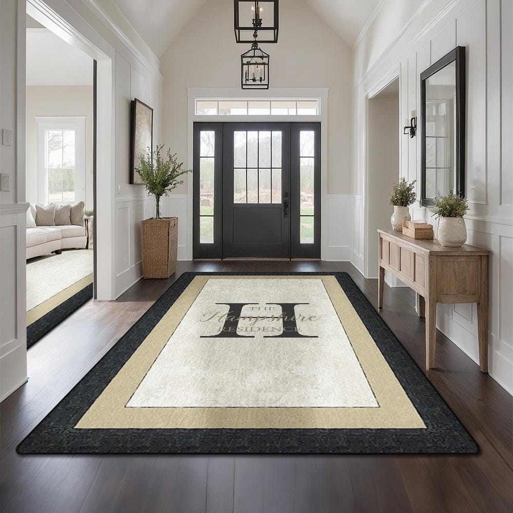 Family Name Entry Rug Personalized Entryway Rug Entrance Rug Inside ...