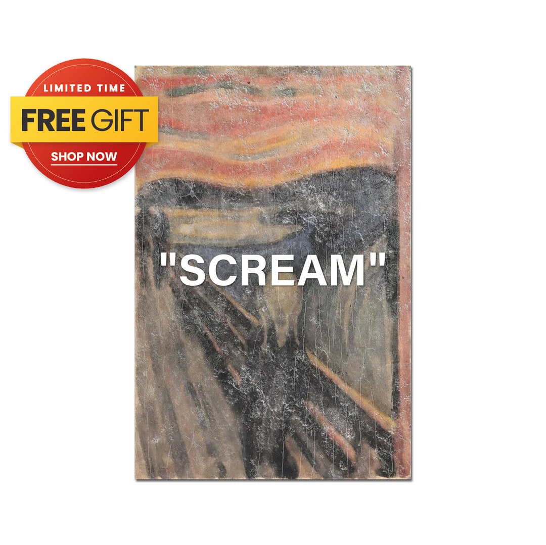 Scream Edvard Munch Hype Wall Art Decor With Quotation Etsy