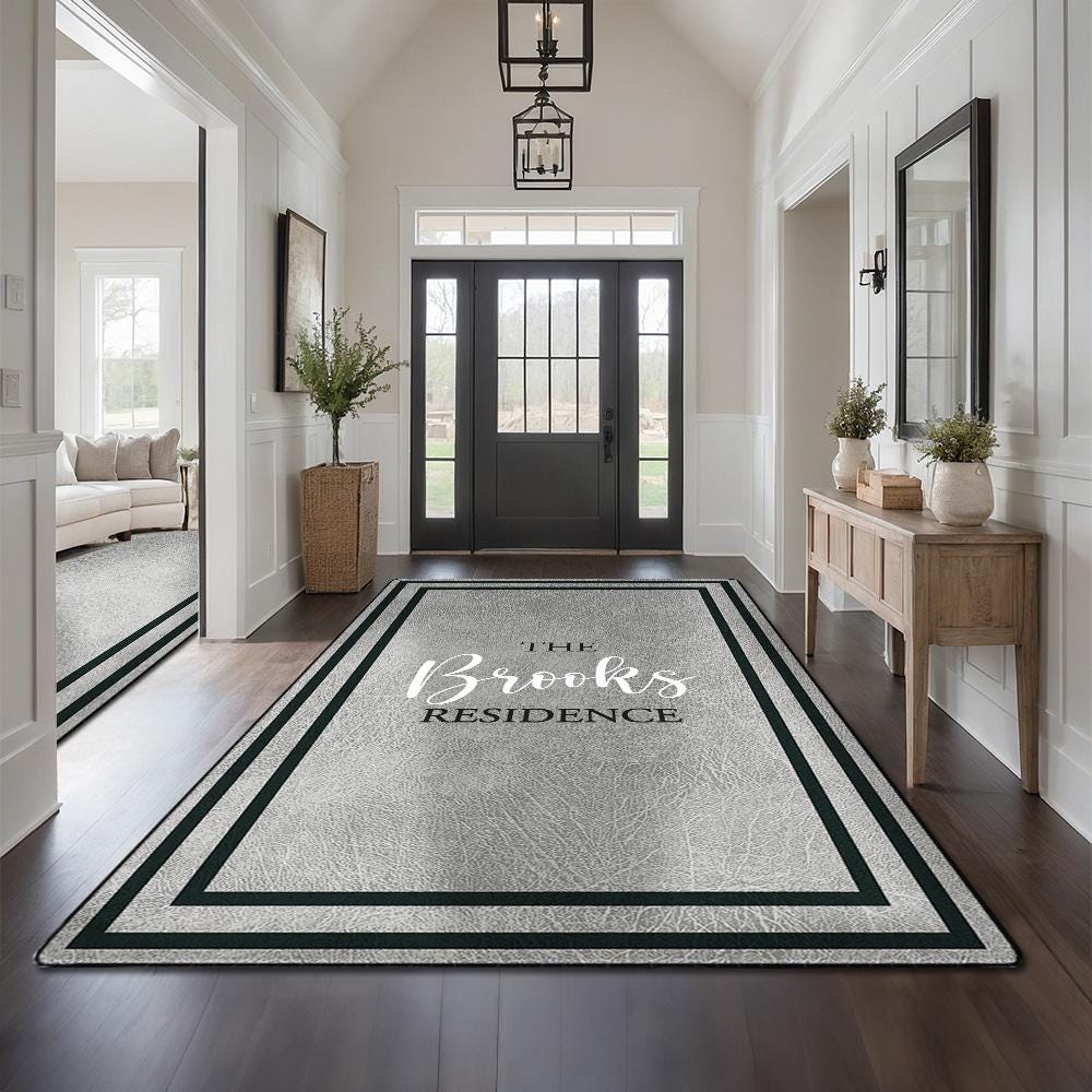 Family Name Entry Rug Personalized Entryway Rug Entrance Rug for Inside ...