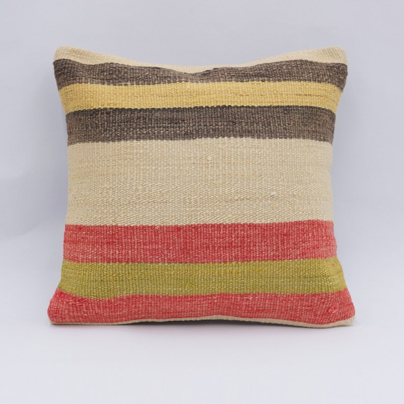 Turkish kilim pillow decorative pillows throw pillow 16 x 16 pillow covers farmhouse pillow Pillow Covers bohemian pillow 001638