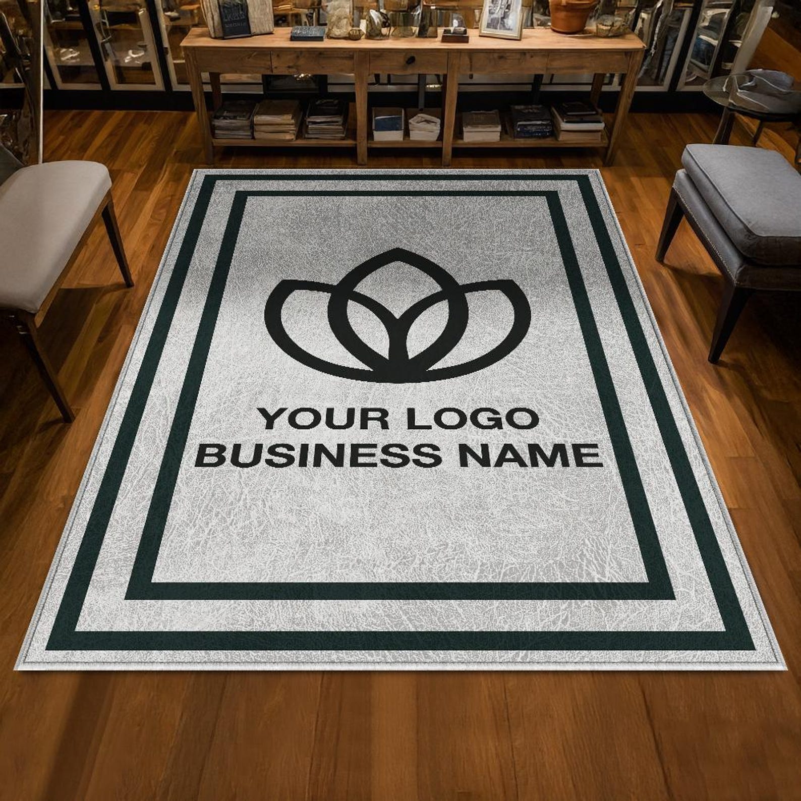 Signage Rug Logo Rug Custom Business Indoor Rug Your Design Entryway Entry Entrance ...